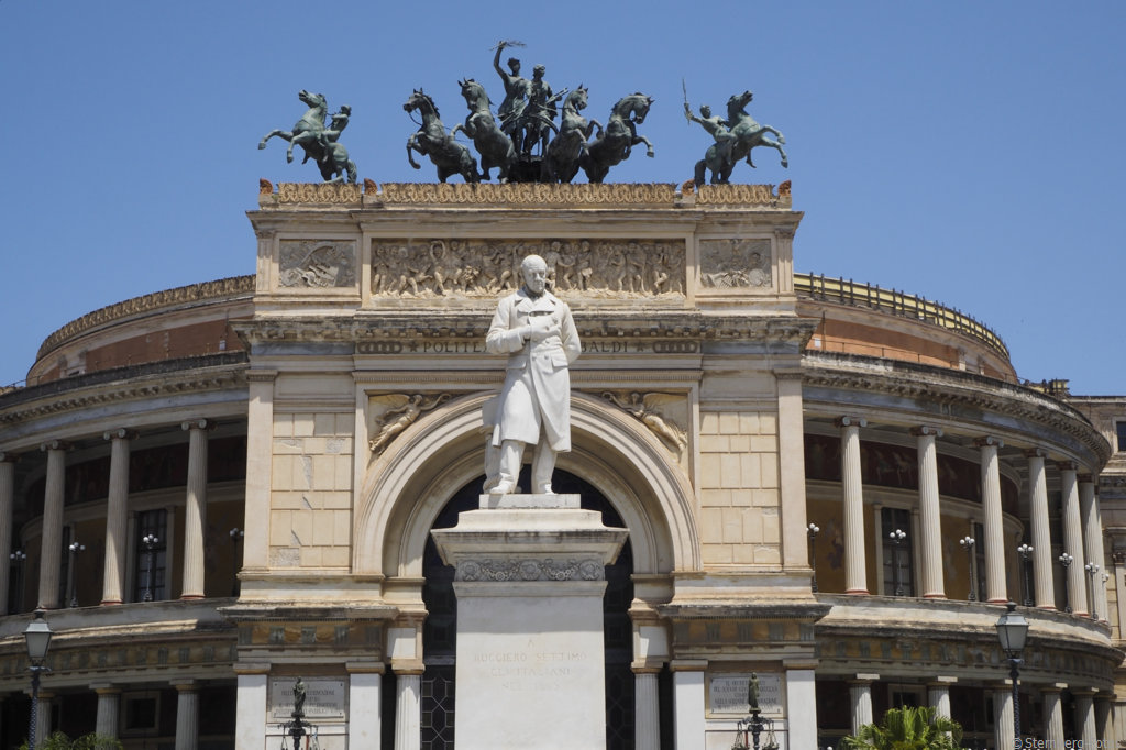 2405210, Palermo / Teatro Politeama Garibaldi, Giuseppe Damiani Almeyda, 1874 / Ruggero Settimo, Benedetto De Lisi + Giuseppe Damiani Almeyda, 1865